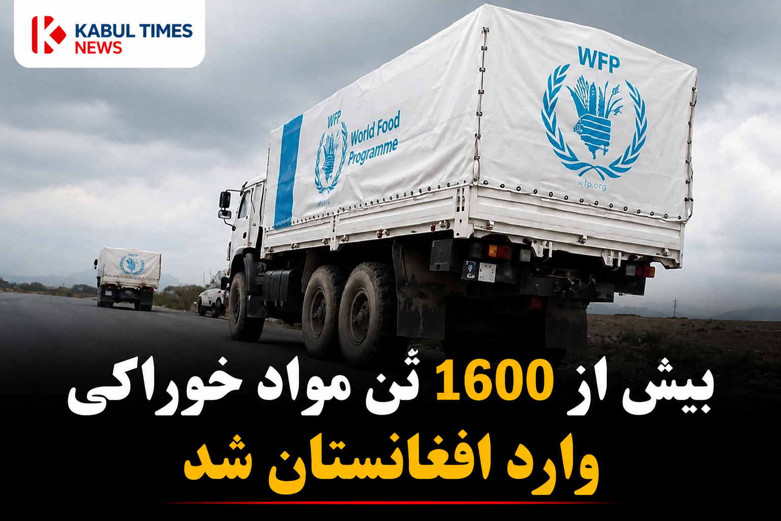 برنامه جهانی خوراک: بیش از ۱۶۰۰ تُن مواد غذایی به افغانستان رسید