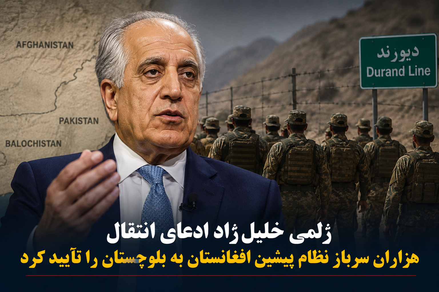 خلیل‌زاد درباره انتقال سربازان نظام پیشین افغانستان به بلوچستان واکنش نشان داد