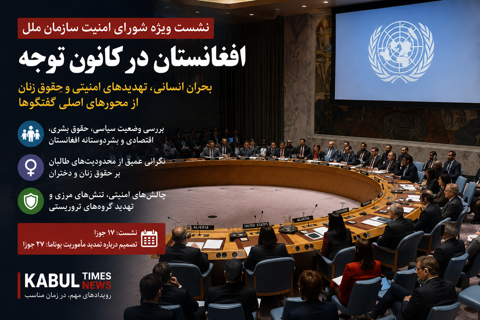 Afghanistan back on Security Council agenda; humanitarian, security crisis, and women’s situation