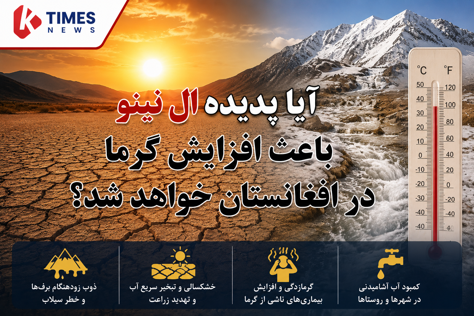 # آیا پدیده «ال‌نینو» افغانستان را با گرمای شدیدتر و کمبود آب روبه‌رو خواهد کرد؟