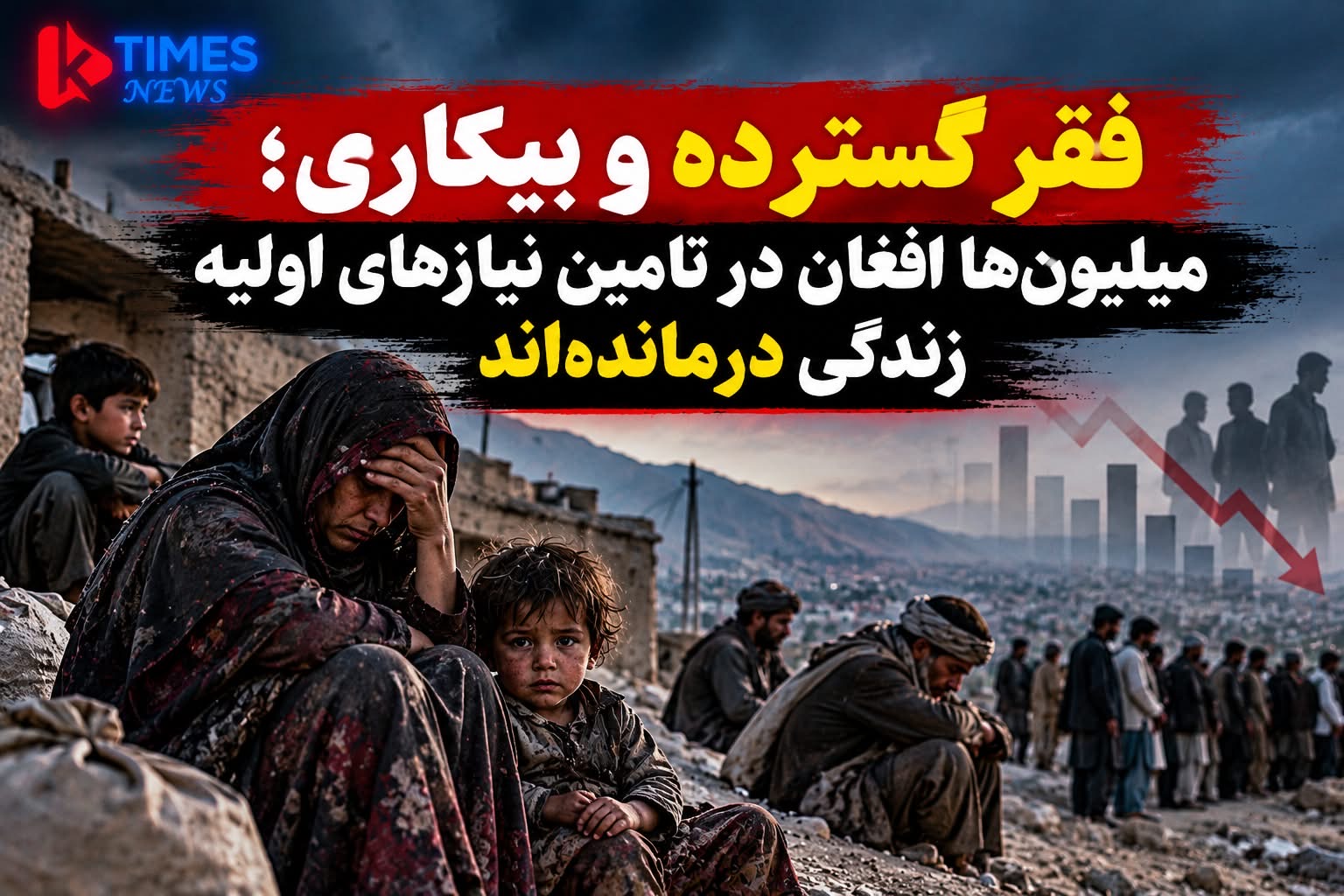 افزایش فقر و بیکاری در افغانستان٫میلیون‌ها تن با مشکلات اقتصادی روبه‌رو هستن